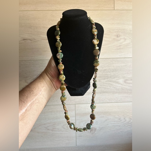 Rhyolite Jasper Necklace, 26” - Picture 3 of 7